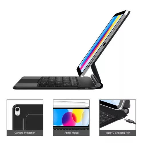 Tech-protect Smartcase Magnetic + Billentyűzet iPad 10.9" 10 / 2022 /-5906302363445 8 kép