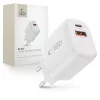 Tech-protect Nca20 2-port hálózati töltő Pd 20w / Qc3.0 Fehér