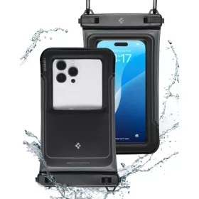  Univerzális vízálló Spigen A611P 2db lebegő tok matt fekete-8800283301731 2 kép