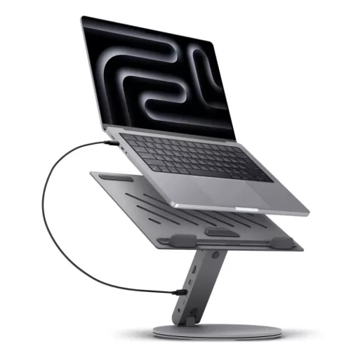 Spigen Ld204h Laptop Állvány Hub Űrszürke-8809971237154 2 kép