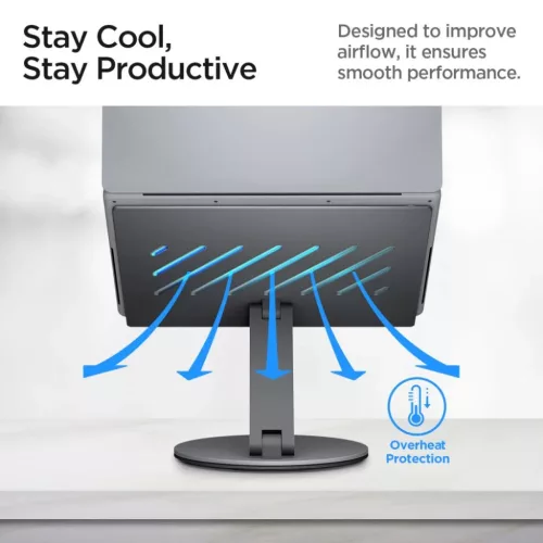 Spigen Ld204h Laptop Állvány Hub Űrszürke-8809971237154 8 kép