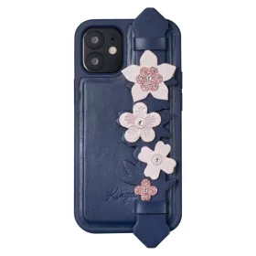   iPhone 12/ 12 Pro Kingxbar Sweet Series Swarovski kristállyal dekorált tok kék