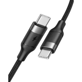 VEGER kábel Type C - Type C PD 5A 100W CC02 1,5 m fekete