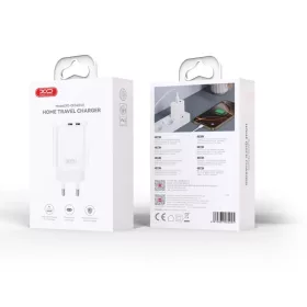 XO fali töltő CE34 2x USB 2,4A fehér + microUSB kábel-6975837582125 2 kép