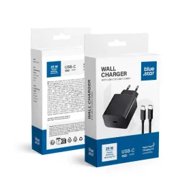   BLUE STAR utazó töltő Type C + Type C - Type C kábel PD QC4.0 3A 25W TFB-TC-25WPD fekete