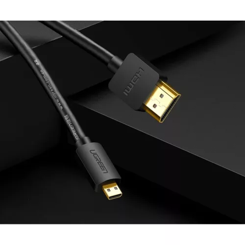 UGREEN HD127 Micro HDMI - HDMI kábel 4K 3D 3m fekete-6957303831043 3 kép