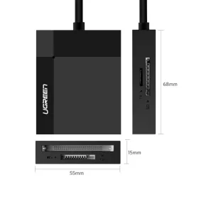 Ugreen CR125  USB 3.0 SD / micro SD / CF / MS kártyaolvasó 0.5m káb-6957303833337 2 kép