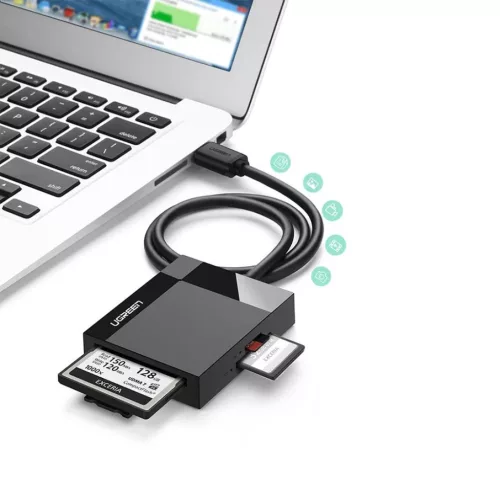 Ugreen CR125  USB 3.0 SD / micro SD / CF / MS kártyaolvasó 0.5m káb-6957303833337 3 kép