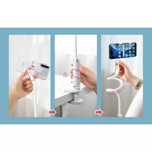 UGREEN LP113 Univerzális tartó flexibilis karral telefonhoz fehér-6957303834884 6 kép
