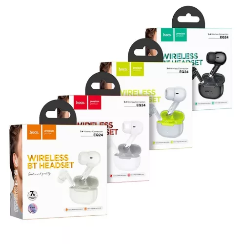 HOCO vezeték nélküli fülhallgató bluetooth TWS EQ24 éjfekete-6942007647786 5 kép