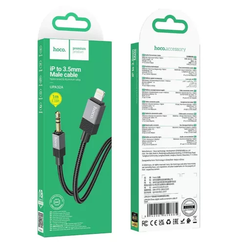 Kábel AUX Jack 3,5 mm (férfi) - Lightning (férfi) Hoco 1 m UPA32A f-6942007650885 6 kép