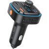 Bluetooth FM Transmitter és Autós Töltő Blue Power BPBCC08, 2 x USB-A - 1 x USB C - 1 x microSD, fekete
