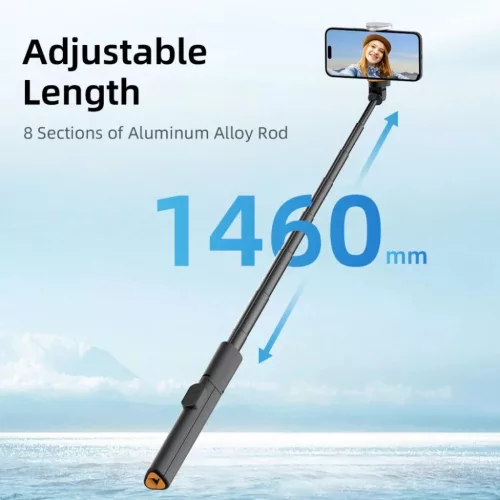 Tech-protect L09s Bluetooth Selfie Bot Állvány Fekete-5906302330867 6 kép