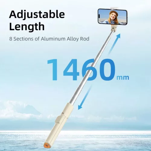 Tech-protect L09s Bluetooth Selfie Bot Állvány Bézs-5906302330874 7 kép