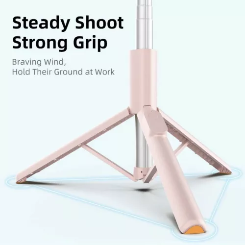 Tech-protect L09s Bluetooth Selfie Stick Tripod Pink-5906302330898 9 kép
