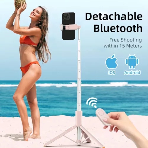 Tech-protect L09s Bluetooth Selfie Stick Tripod Pink-5906302330898 10 kép