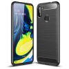 Szénszál mintájú TPU tok Samsung A11 / M11 fekete-9111201922853 3 kép