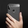 Szénszál mintájú TPU tok Samsung A11 / M11 fekete-9111201922853 9 kép