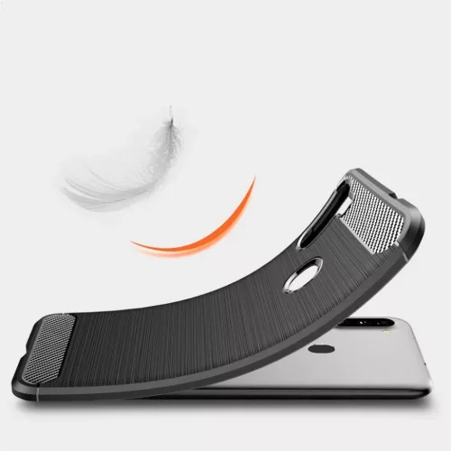 Szénszál mintájú TPU tok Samsung A11 / M11 fekete-9111201922853 10 kép