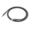 Kábel AUX Jack 3,5 mm - Lightning Hoco 1 m fekete-6931474759924 2 kép