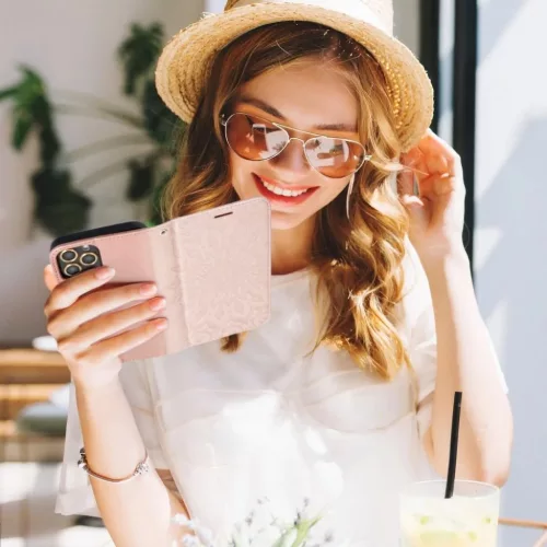 MEZZO fliptok iPhone 13 mandala rózsaarany tok-5903396120008 3 kép
