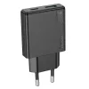 HOCO vékony fali töltő USB A + Type C PD QC3.0 3A 20W N38 fekete