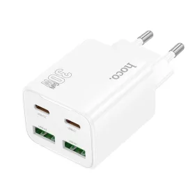 HOCO töltő 2 x Type C + 2 x USB A PD QC3.0 3A 20W N56 fehér-6942007659284 1 kép