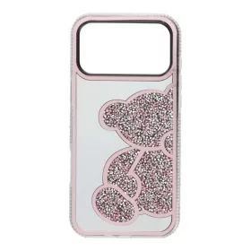  iPhone 17 Pro Max rózsaszín TEDDY BEAR tok