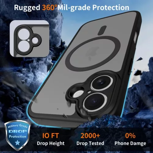  Iphone 17 Matt Fekete Tech-protect Basicmag Magsafe tok-5906302319817 3 kép