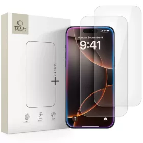    Apple iPhone 16 Pro Max / 17 Pro Max Átlátszó Tech-Protect Glass Fit+ 2-pack Edzett Üvegfólia