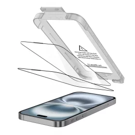  iPhone 17 Fekete Tech-protect Quick Set+ 2-pack Edzett Üveg üvegfó-5906302319336 2 kép