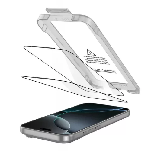 iPhone 17 Pro Max Fekete Tech-protect Quick Set+ 2-csomag üvegfólia-5906302319367 2 kép