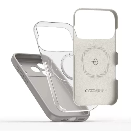  iPhone 17 Pro Kőszürke Tech-protect Szilikon Magsafe tok-5906302330270 2 kép