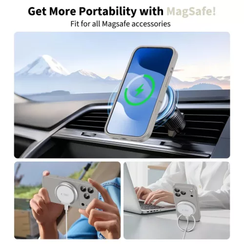  iPhone 17 Pro Kőszürke Tech-protect Szilikon Magsafe tok-5906302330270 3 kép