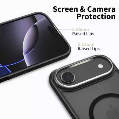  iPhone 17 Air Matt Fekete/gunmetal Tech-protect Magedge Magsafe tok-5906302330461 3 kép