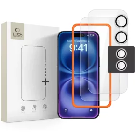    iPhone 17 Átlátszó Tech-Protect Easy Set+ 3-csomag üvegfólia