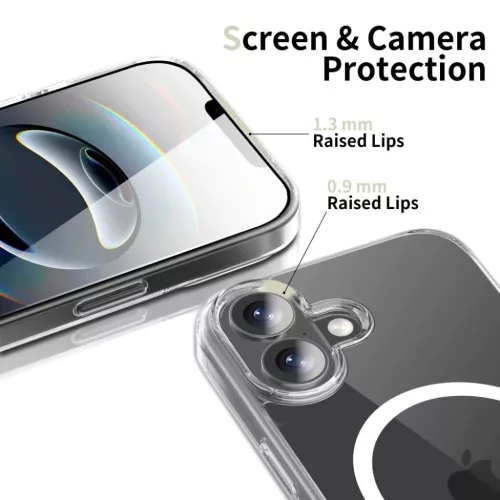 iPhone 17 Átlátszó Tech-protect Flexair Hybrid Magsafe tok-5906302319459 5 kép