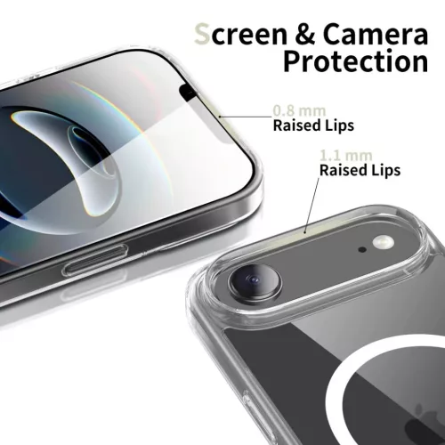  iPhone 17 Air áttetsző Tech-protect Flexair Hybrid Magsafe tok-5906302319466 5 kép