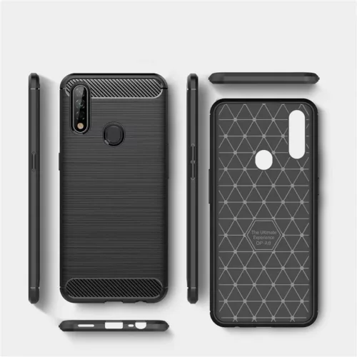 Szénszál mintájú TPU tok Oppo A31 fekete-9111201924574 4 kép