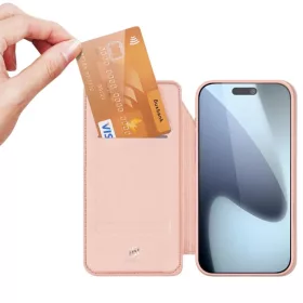  iPhone 17 Pro Max rózsaszín DUX DUCIS pénztárca tok SKIN PRO-6971824153262 2 kép