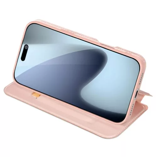  iPhone 17 Pro Max rózsaszín DUX DUCIS pénztárca tok SKIN PRO-6971824153262 3 kép