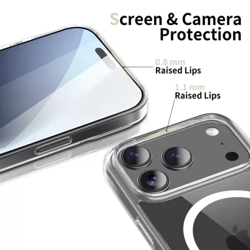  iPhone 17 Pro Max átlátszó Tech-protect Flexair Hybrid Magsafe tok-5906302319480 3 kép