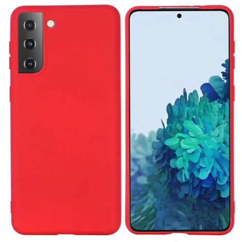 Samgsung S21+ Plus Szilikon tok piros-5902429909542 1 kép