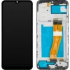 LCD Kijelző Modul MP Samsung Galaxy A03s A037, G Verzió, Utángyártott, Fekete üvegfólia