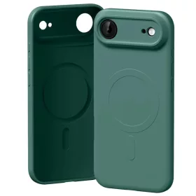  iPhone 17 Air zöld Mercury fél szilikon MagSafe tok