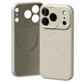  iPhone 17 Pro Kőszínű Mercury Fél-szilikon MagSafe tok