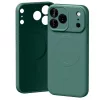  iPhone 17 Pro Max Zöld Mercury Félig-Szilikon MagSafe tok