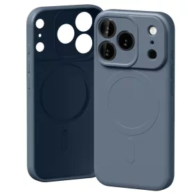  iPhone 17 Pro Sierra Kék Mercury Semi-Silicone MagSafe tok