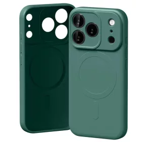  iPhone 17 Pro Zöld Mercury Semi-Silicone MagSafe tok