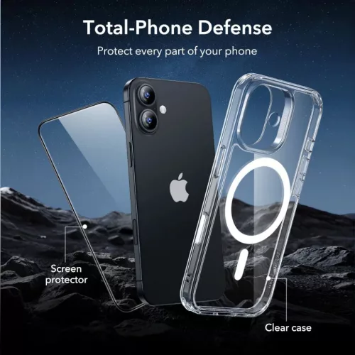  iPhone 17 Átlátszó Esr Classic Hybrid Magsafe & Edzett Üveg tok-4894240288566 5 kép